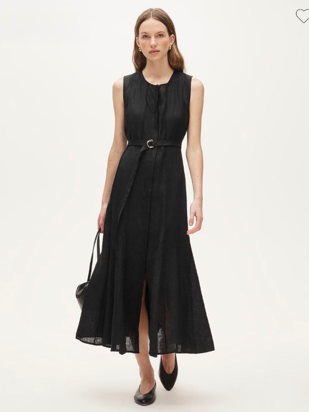 J. Crew - Seamed linen dress with removable belt